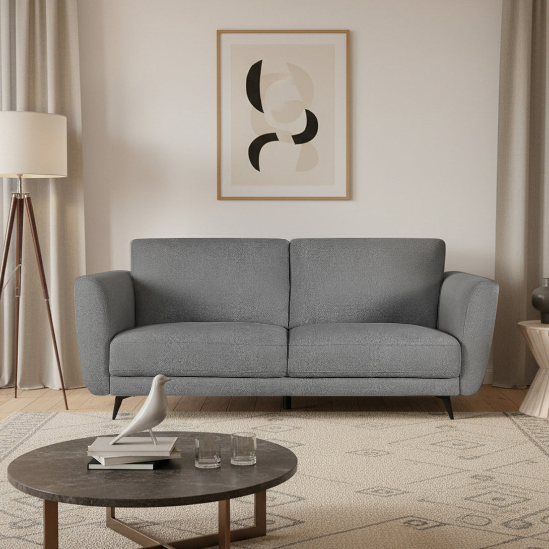 Rivel Chenille 3 Seater Sofa - Ash Grey