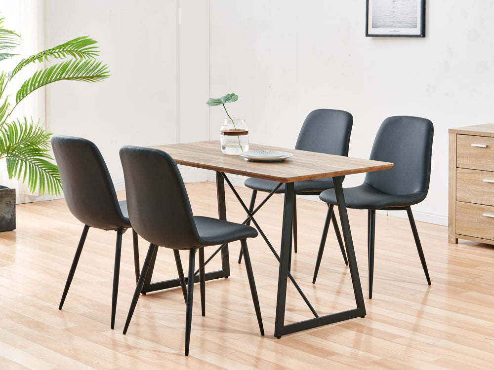 Treasurebox CALLIE 4PCS Dining Chair - DARK GREY