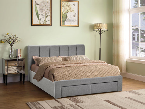 Treasurebox HLOLELA King Bed Frame with Storage - LIGHT GREY