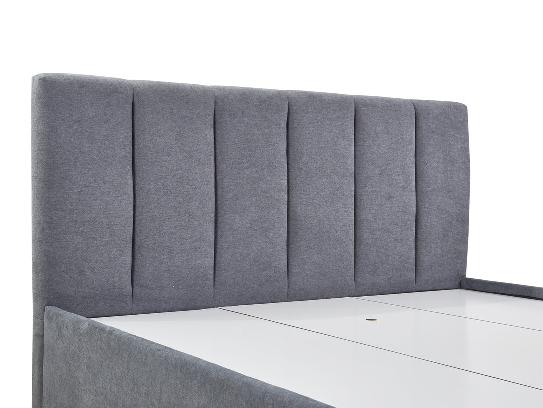 Treasurebox HLOLELA King Bed Frame with Storage - DARK GREY