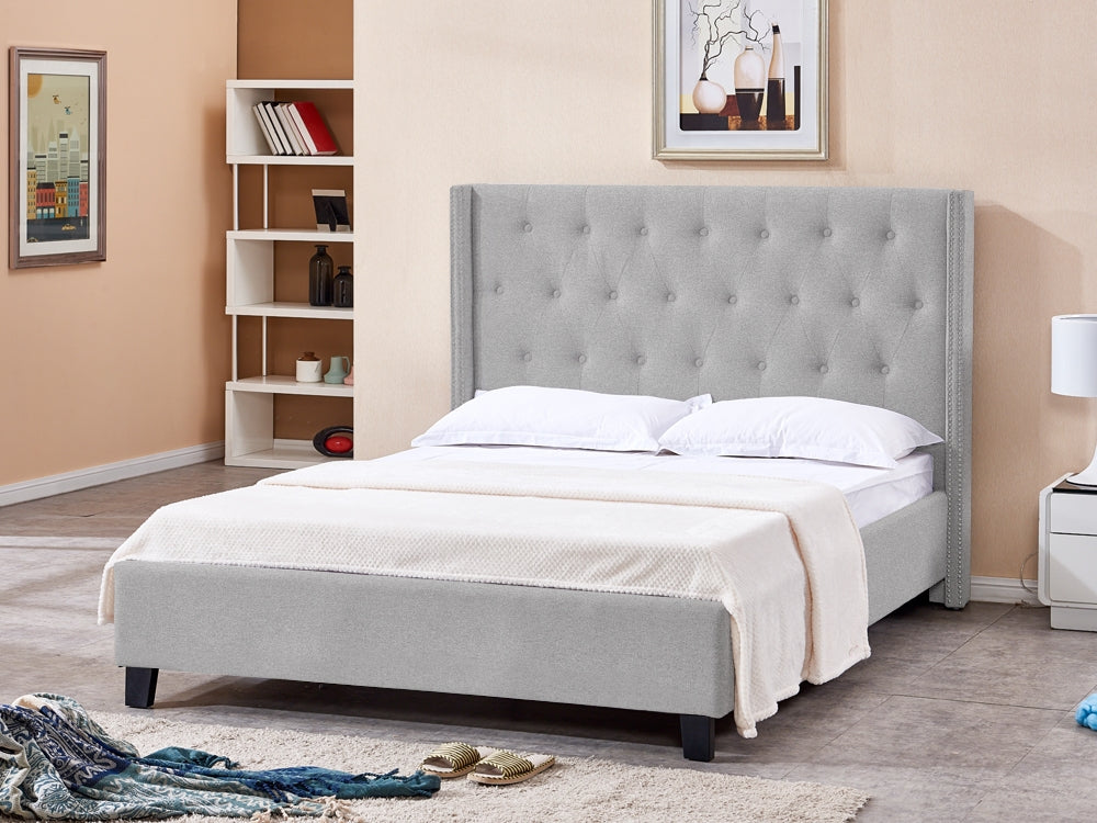 Treasurebox ELBRUS King Bed Frame - LIGHT GREY 21774