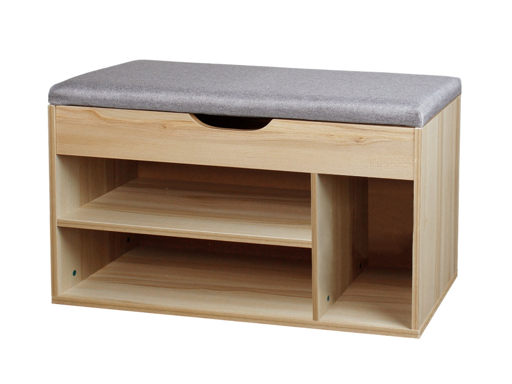 Treasurebox BARRA Shoe Rack Storage Cabinet Shoe Bench - GREY