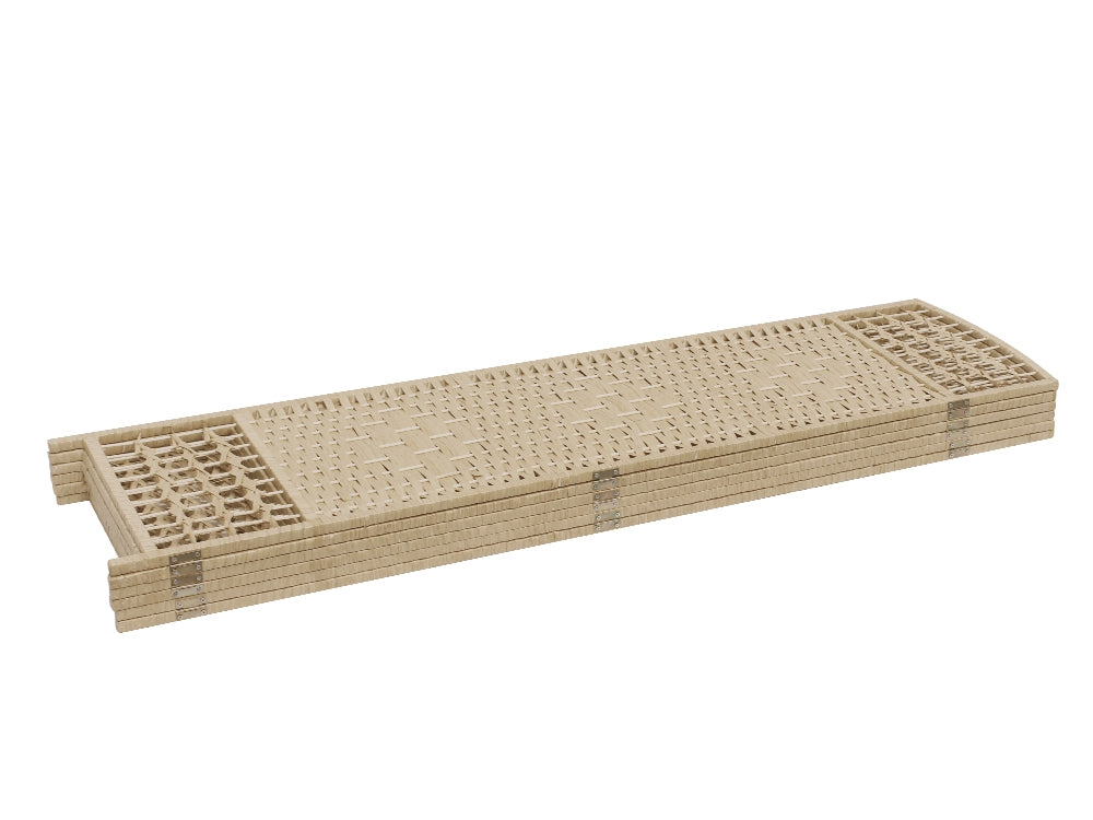 COONOOR 1.7M Rattan Room Divider Screen 6 Panels - NATURAL