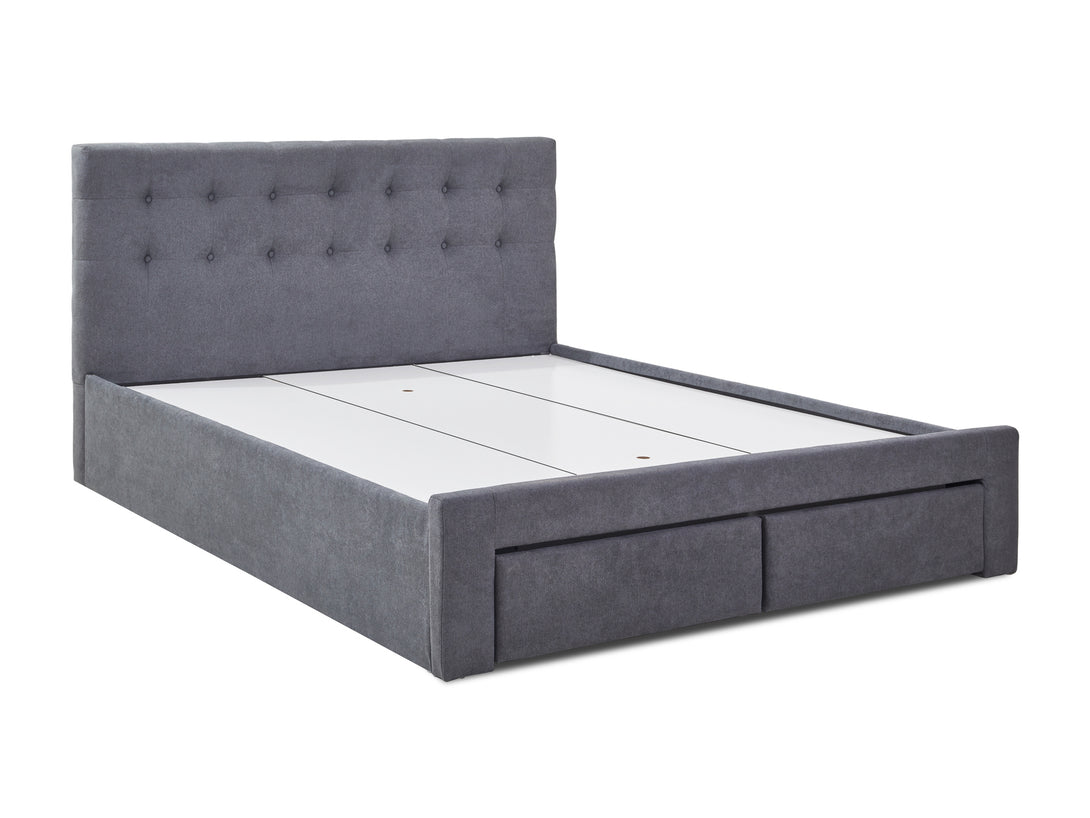 Treasurebox JULIAN King Bed Frame with Storage - DARK GREY