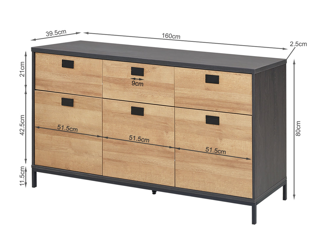 Morris Sideboard Buffet Table - Oak