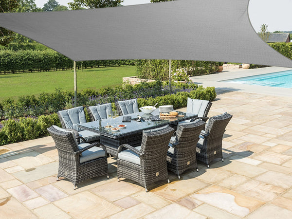 TOUGHOUT Shade Sail Rectangle 4m x 6m - GREY