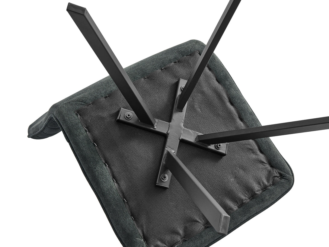 Treasurebox NOELLE 4PCS Upholstered Dining Chair - DARK GREY