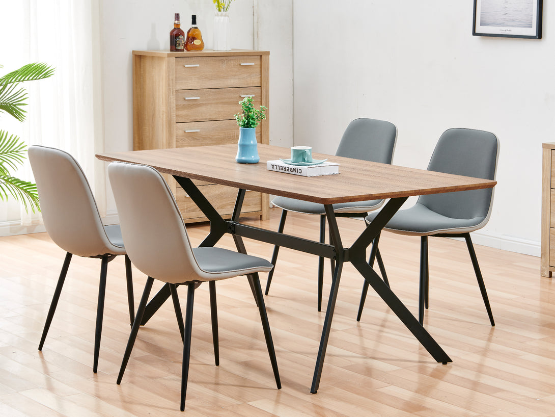 Treasurebox CALLIE 4PCS Dining Chair - LIGHT GREY