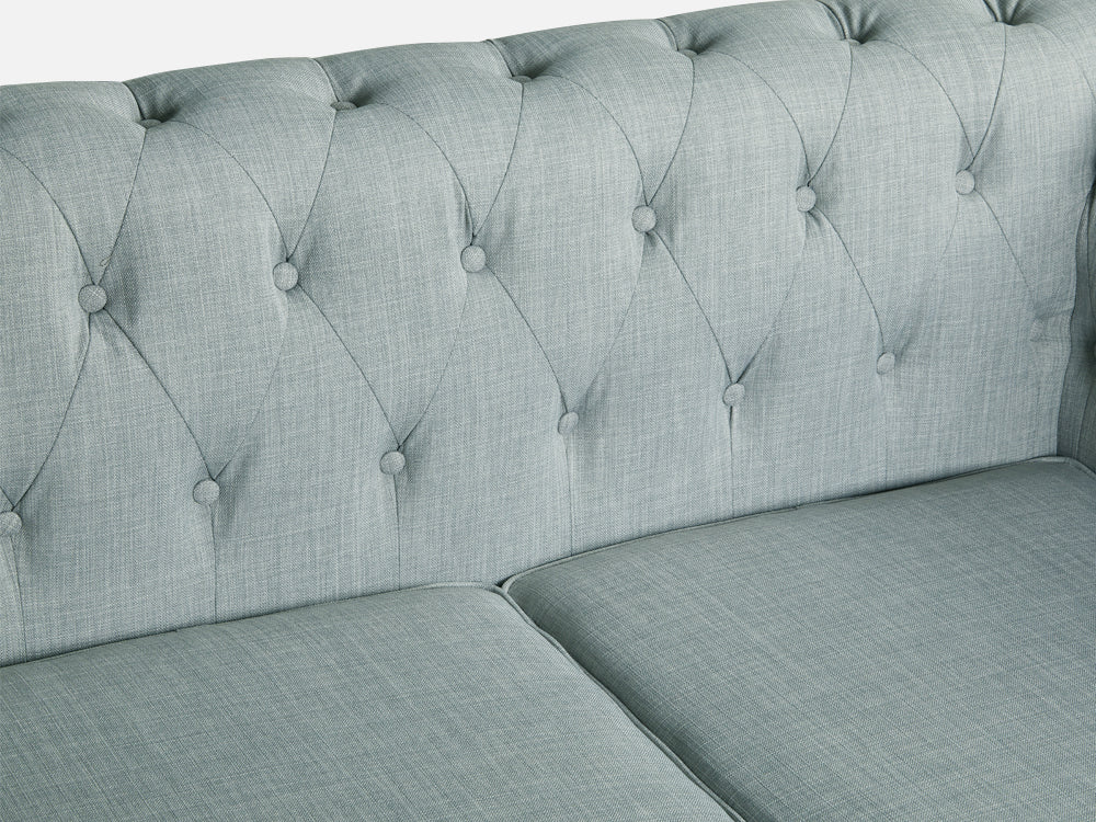 Treasurebox VAGAS 2 Seater Fabric Sofa - LIGHT GREY