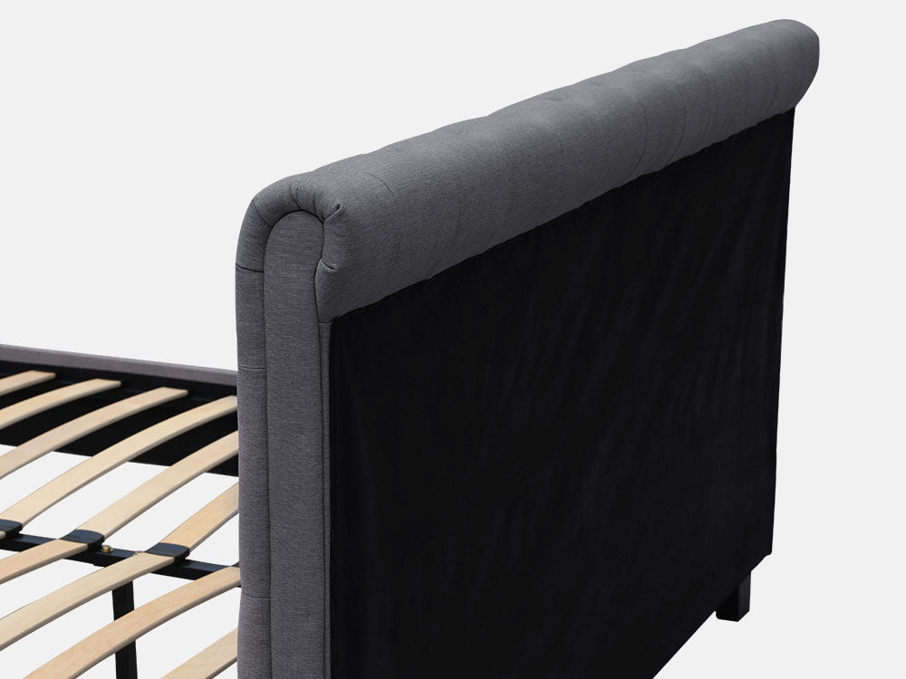 Treasurebox EGMONT King Bed Frame - DARK GREY