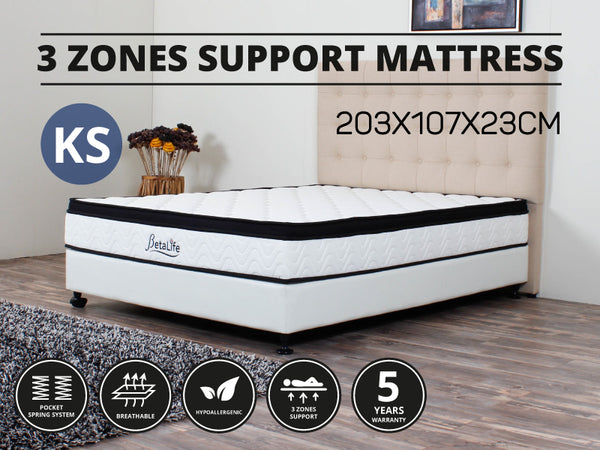 Treasurebox 3 Zones Support Mattress - KING SINGLE