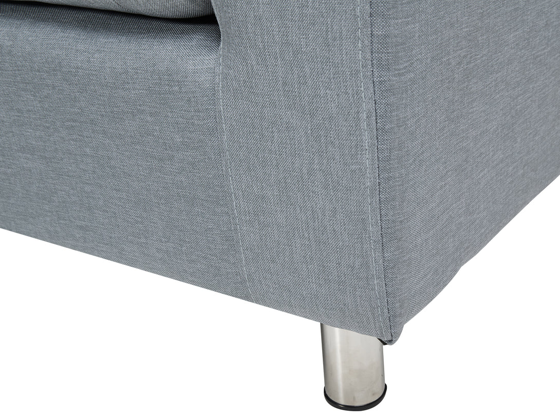 Treasurebox Seattle 3-Seater Fabric Sofa Couch with Chaise - Grey