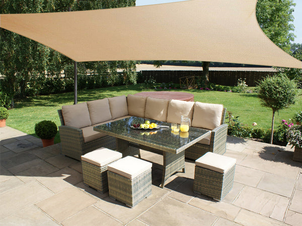 TOUGHOUT Shade Sail Rectangle 4m x 6m - DESERT SAND