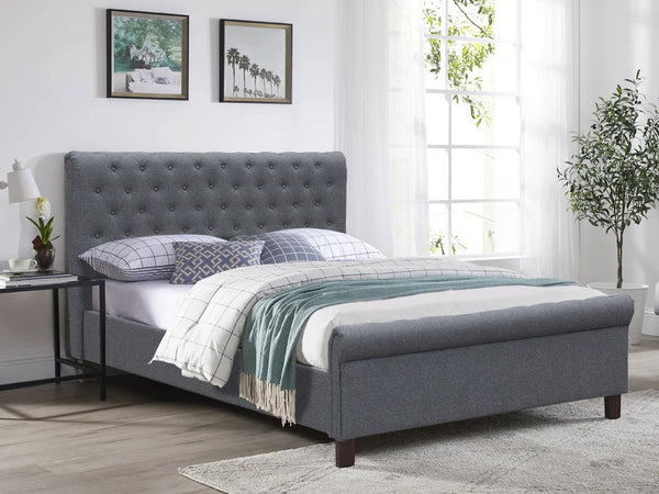 Treasurebox EGMONT Queen Bed Frame - DARK GREY