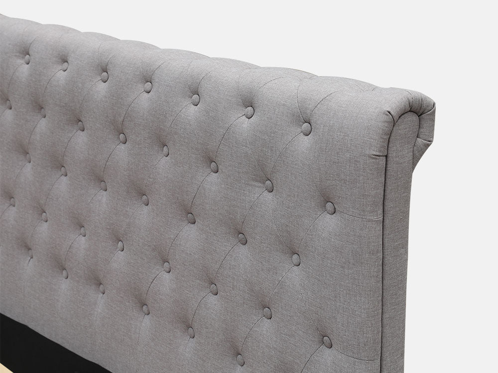 Treasurebox EGMONT Queen Bed Frame - LIGHT GREY