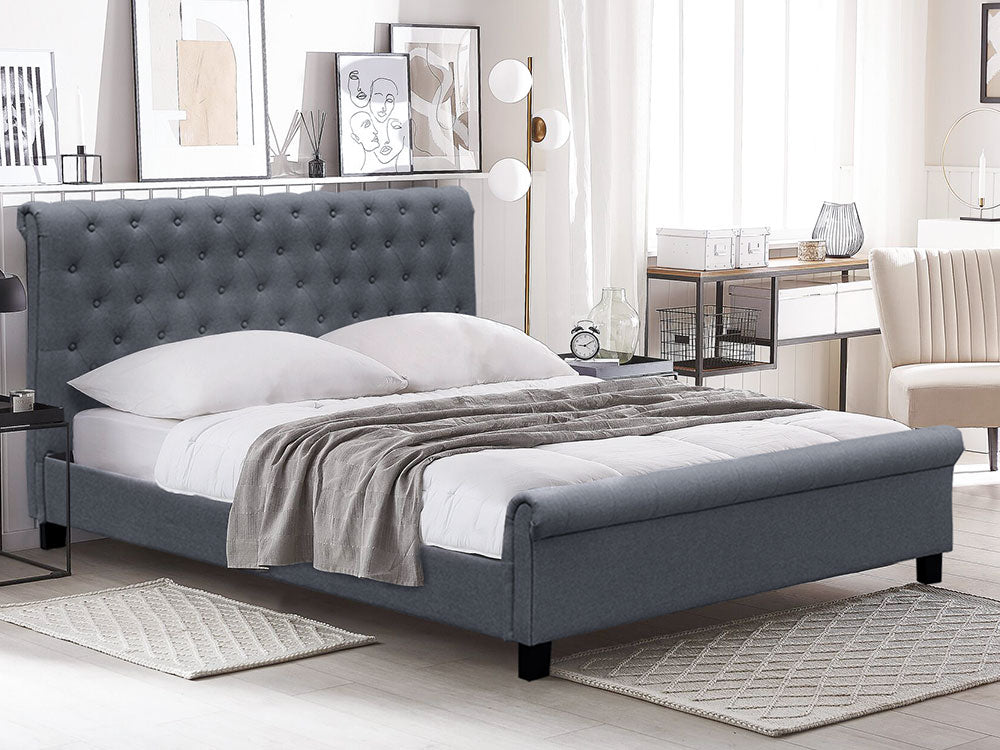 Treasurebox EGMONT King Bed Frame - DARK GREY
