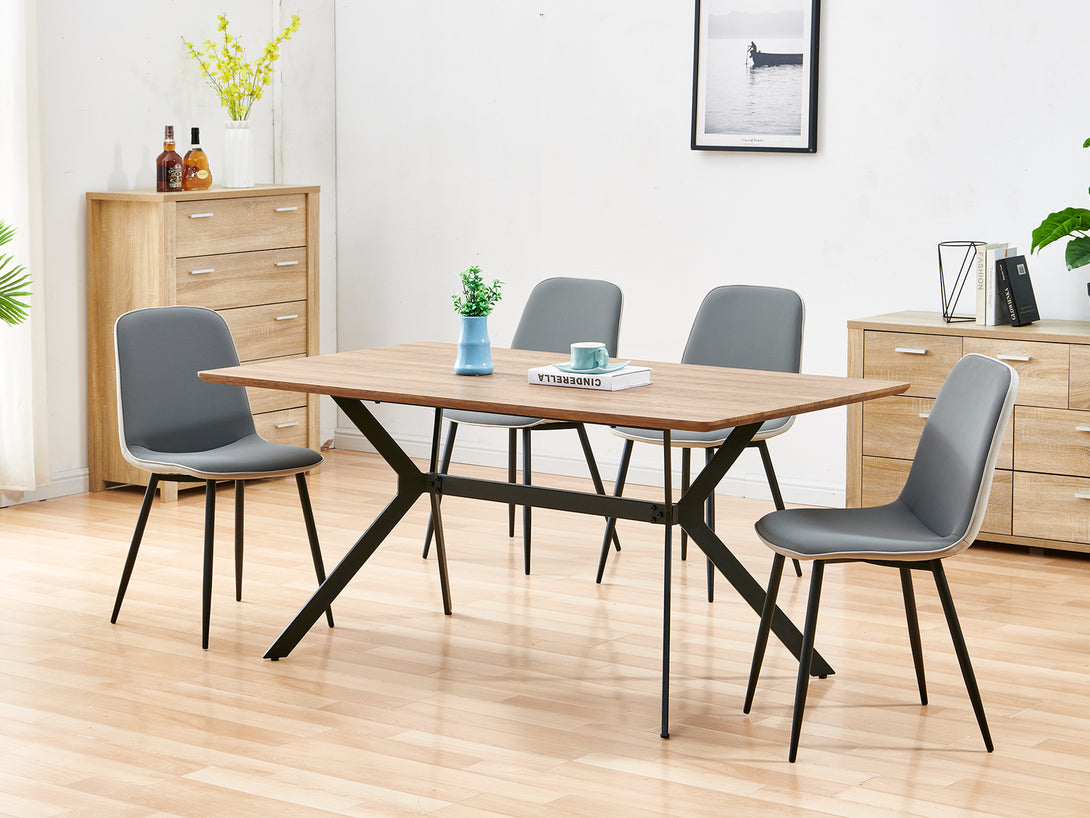 Treasurebox CALLIE 4PCS Dining Chair - LIGHT GREY