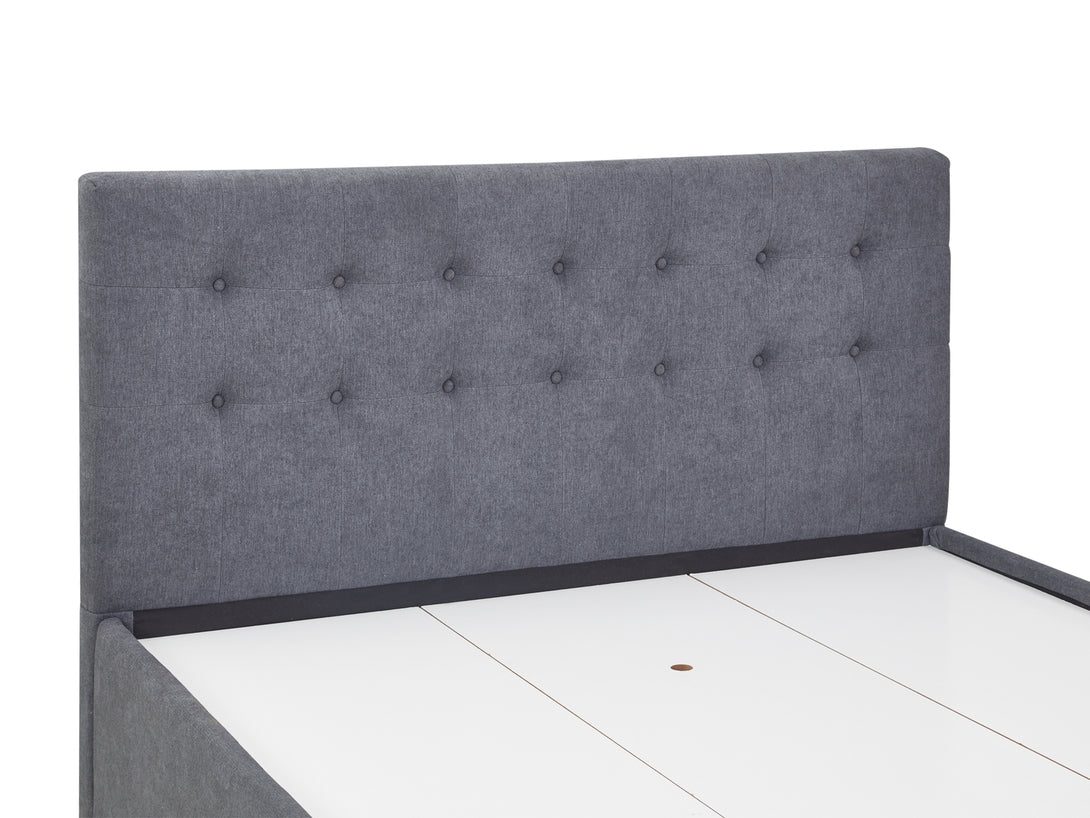 Treasurebox JULIAN Queen Bed Frame with Storage - DARK GREY