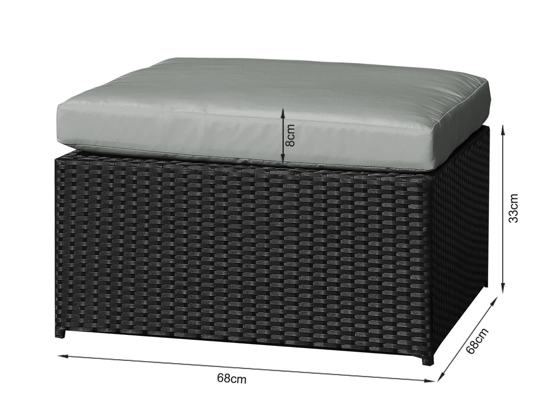 Treasurebox Verona 7 Piece Rattan Outdoor Sofa Set - Dark Grey 21410