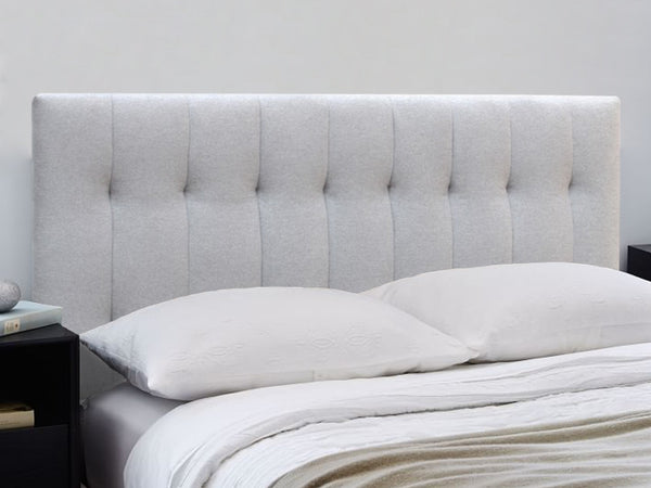 Treasurebox LISA KING Stand-alone Fabric Headboard - LIGHT GREY 21644