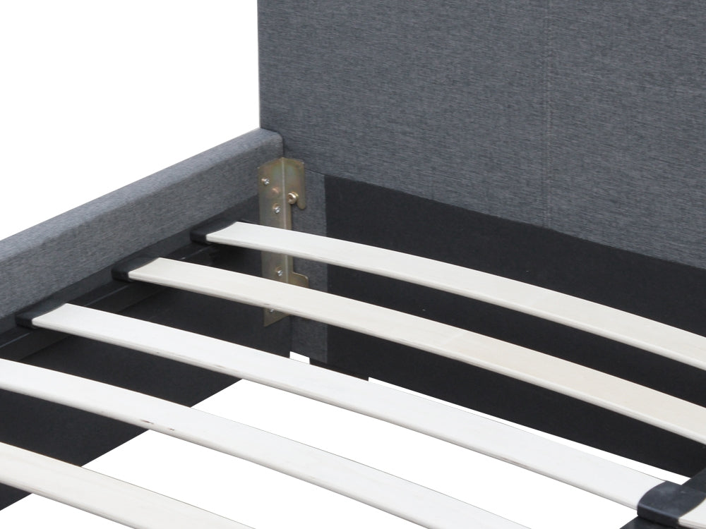 Treasurebox SHASTA King Bed Frame - DARK GREY