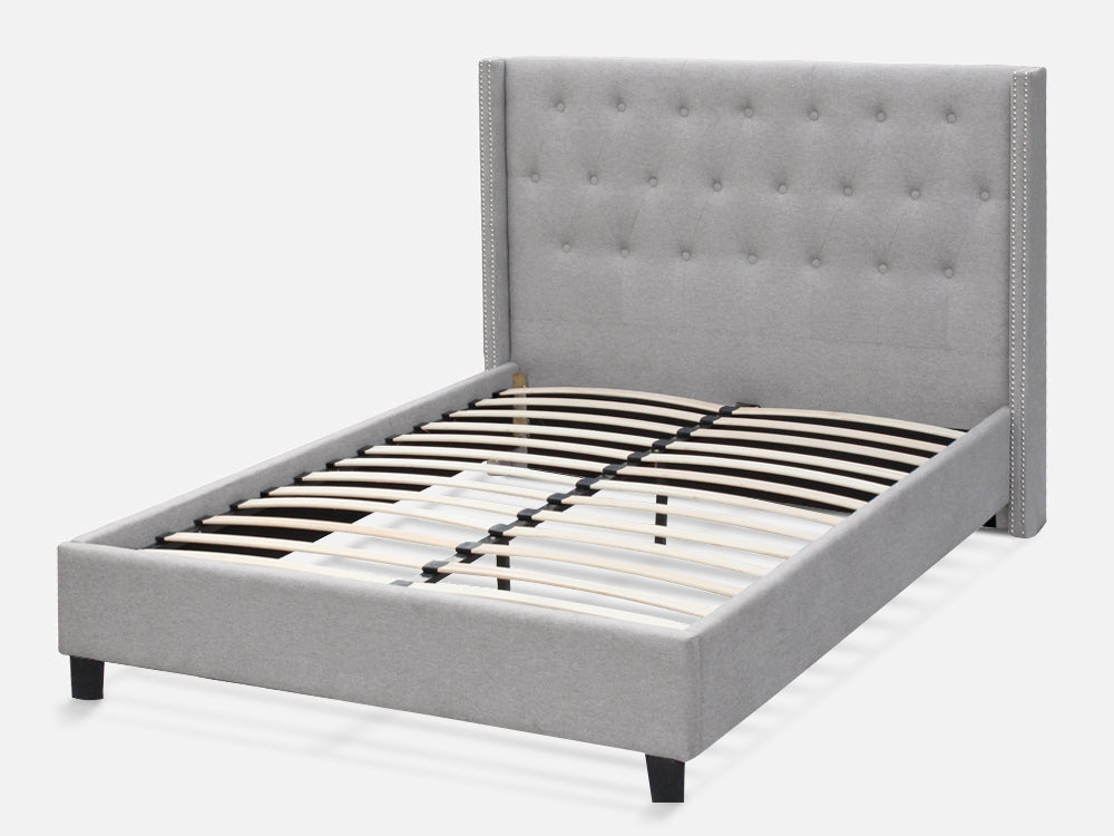 Treasurebox ELBRUS Queen Bed Frame - LIGHT GREY 21786