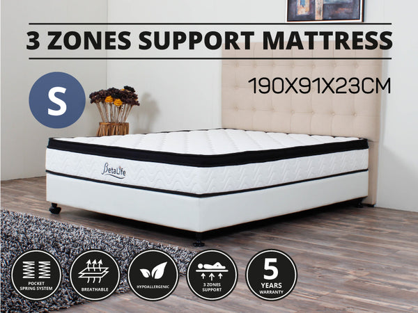 Treasurebox 3 Zones Support Mattress - SINGLE