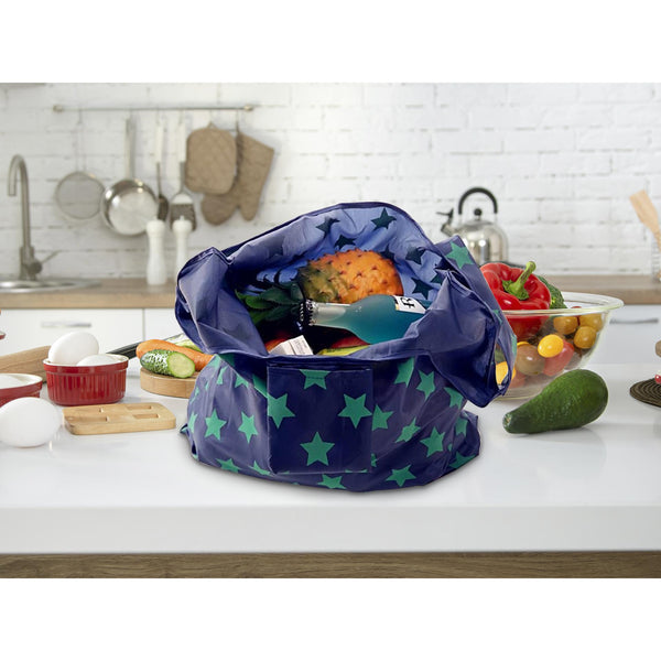 Foldable Reusable Bags Eco Grocery Shopping Bags - Set of 5