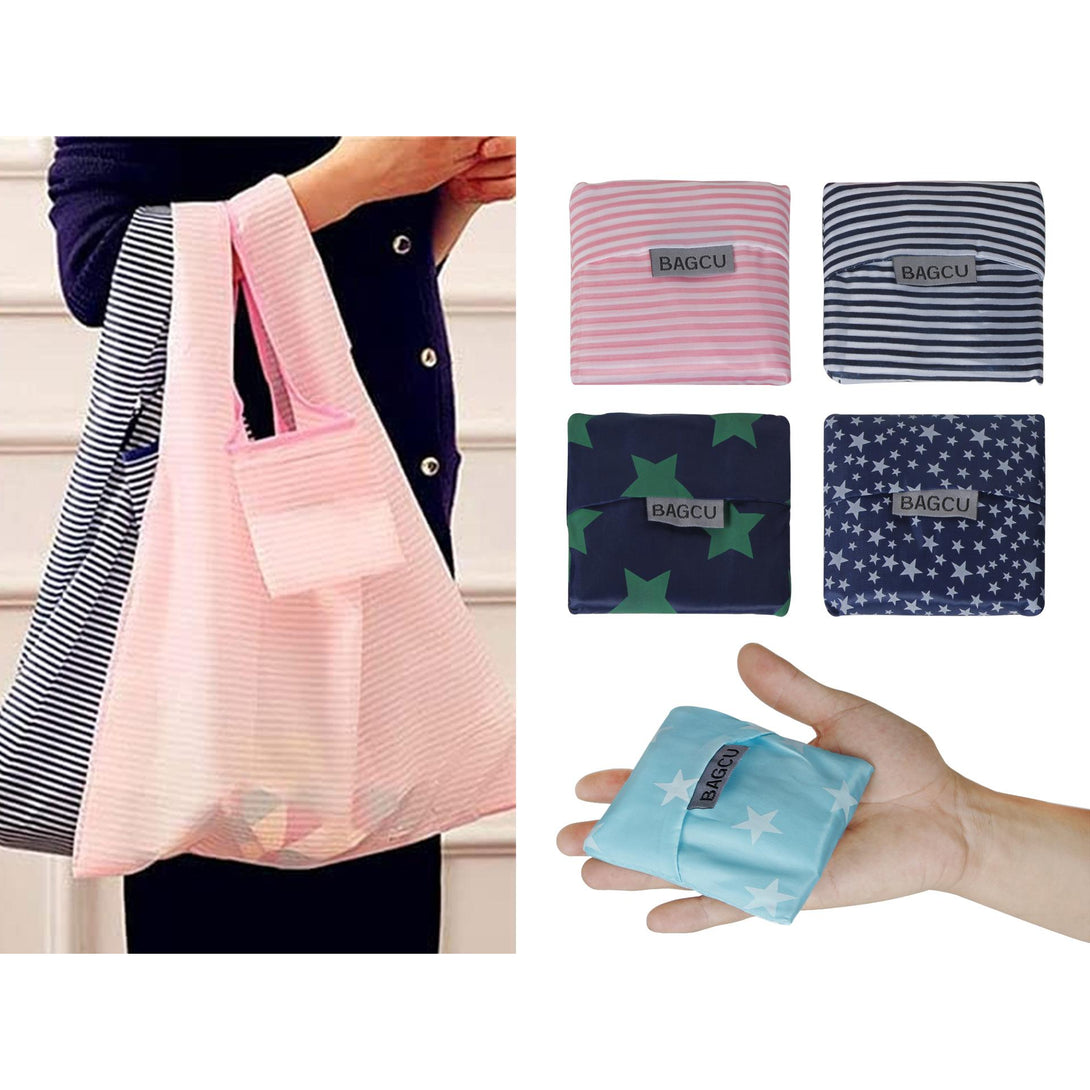 Foldable Reusable Bags Eco Grocery Shopping Bags - Set of 5
