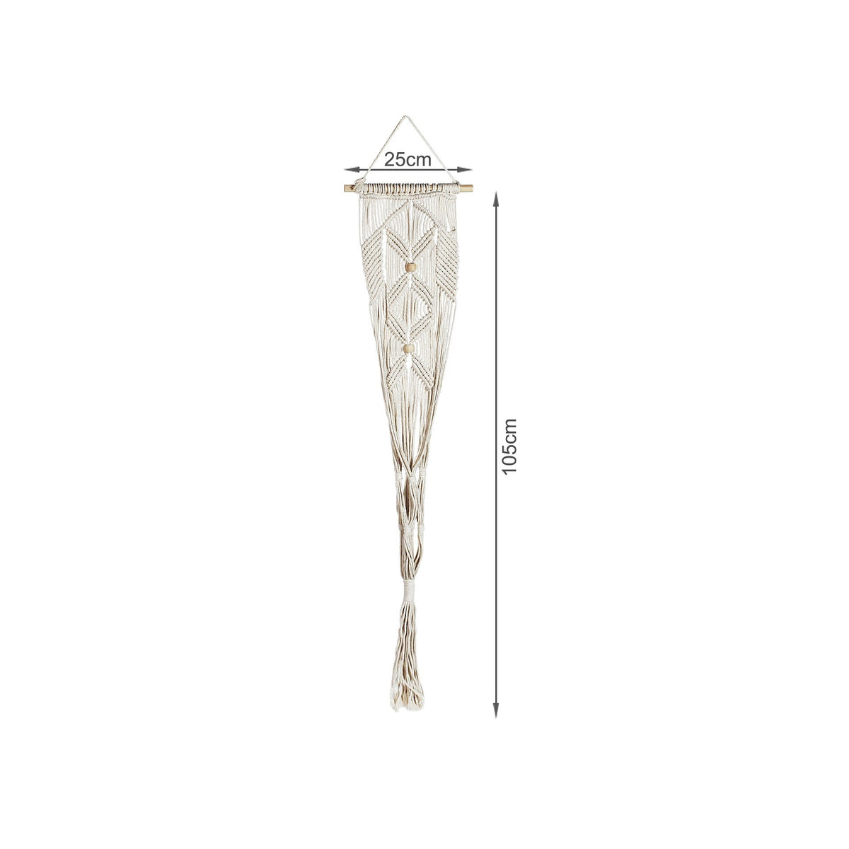 Hessian Macrame Rope Macrame Plant Hanger Macrame Pot Hanger - Beads