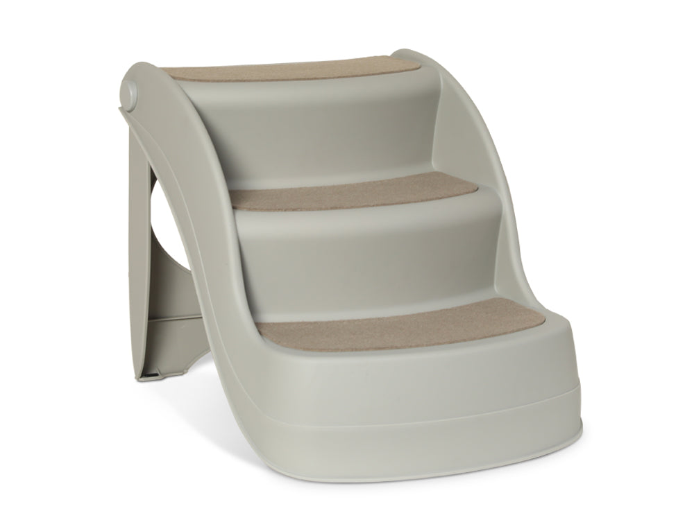 Folding 3 Steps Pet Stairs - Grey