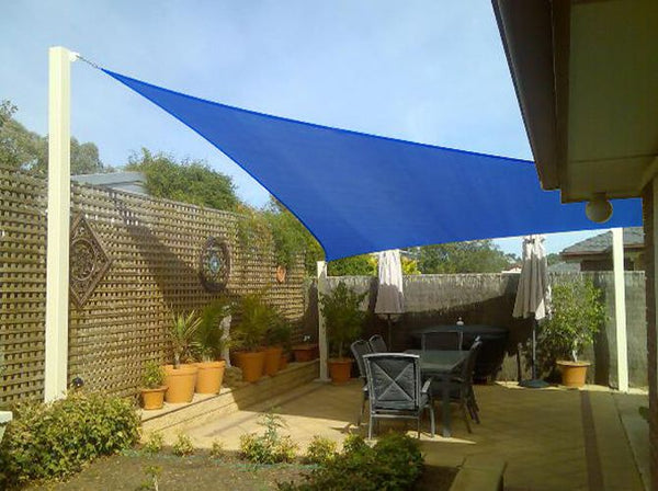 TOUGHOUT Shade Sail Triangle 5m x 5m x 5m - OCEAN BLUE