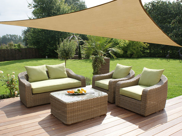 TOUGHOUT Shade Sail Triangle 3.6m x 3.6m x 3.6m - DESERT SAND