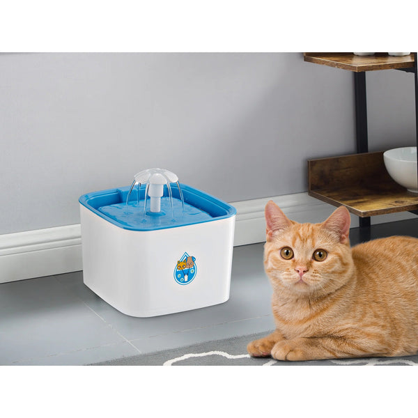 Pet Water Fountain Square - Blue