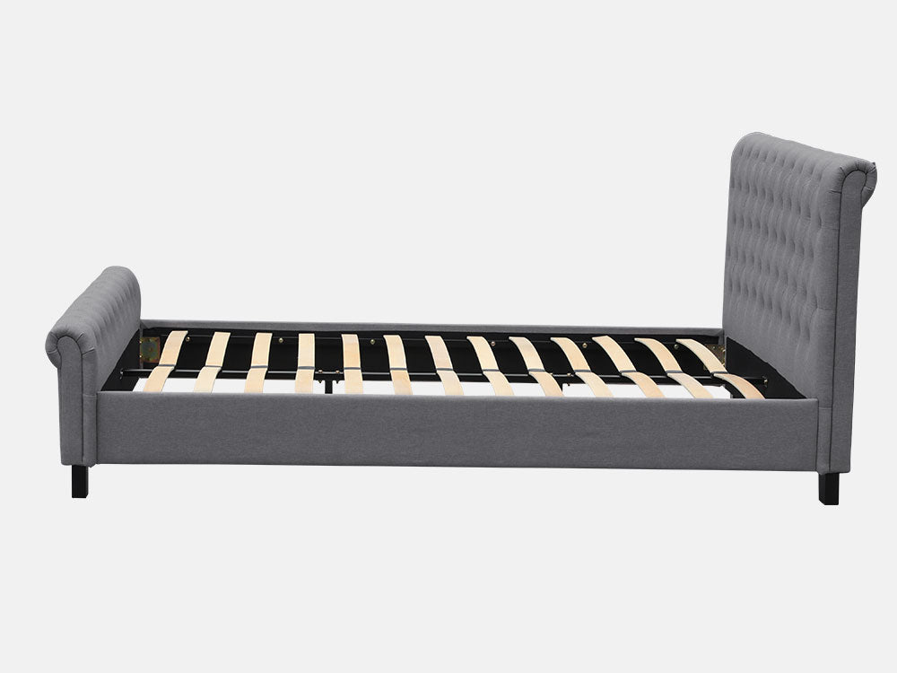 Treasurebox EGMONT King Bed Frame - DARK GREY