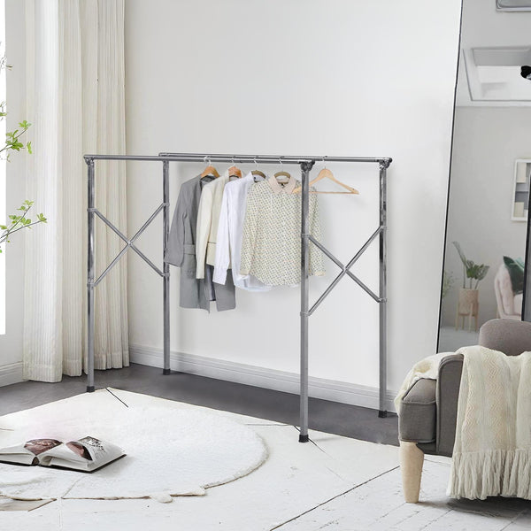 2m Foldable Stainless Steel Clothes Rack