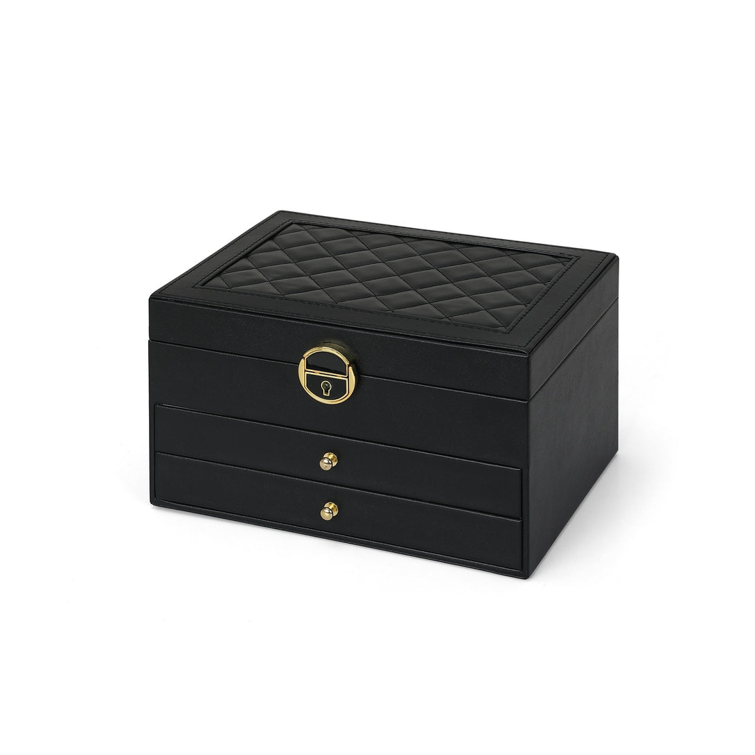 3 Tier PU Leather Jewellery Storage Box