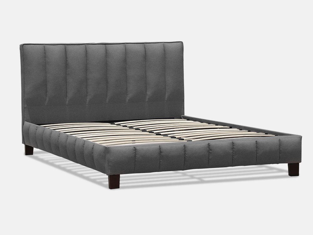 Treasurebox EIGER Queen Bed Frame - DARK GREY