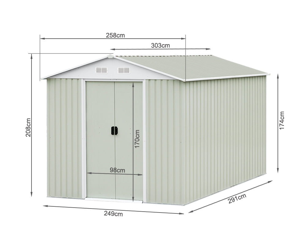 Treasurebox Garden Shed 3M x 2.6M x 2.1M BEIGE