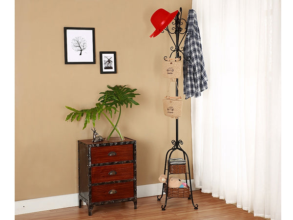 Coat Rack Stand Clothes Rack Coat Hanger Stand 1.8M - Black