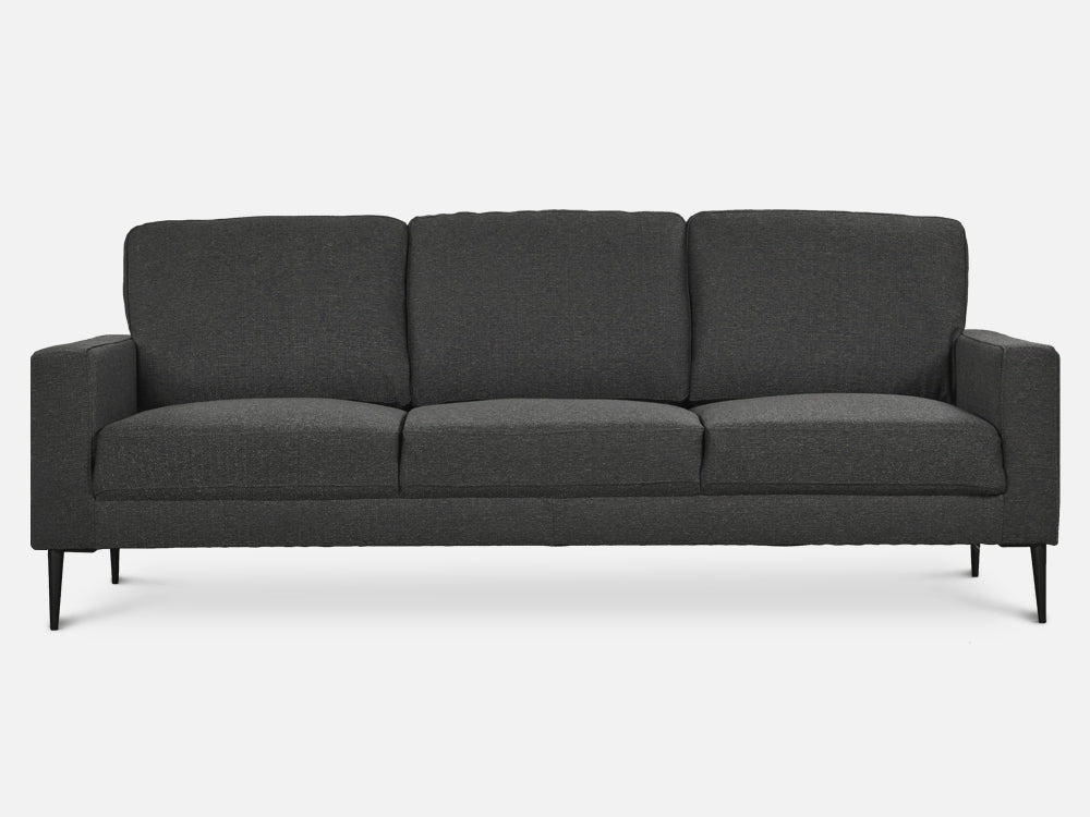 Toronto 2 Piece Sofa Set - Dark Grey By Treasurebox