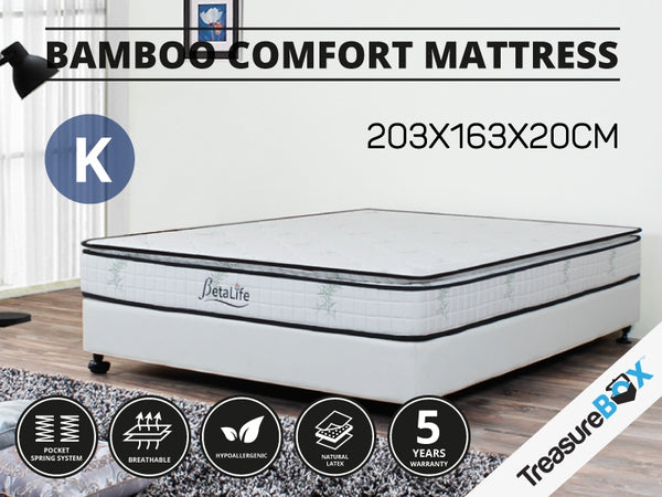 Treasurebox Bamboo Comfort Series Mattress - KING
