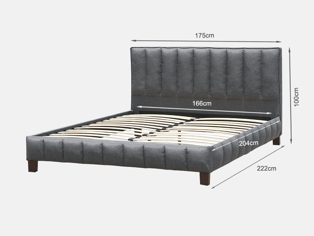 Treasurebox EIGER King Bed Frame - DARK GREY