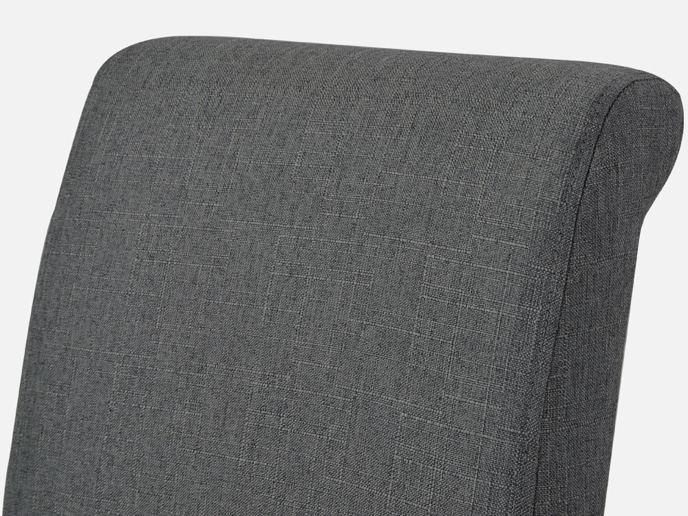 Treasurebox LOLA 2PCS Upholstered Dining Chair - DARK GREY