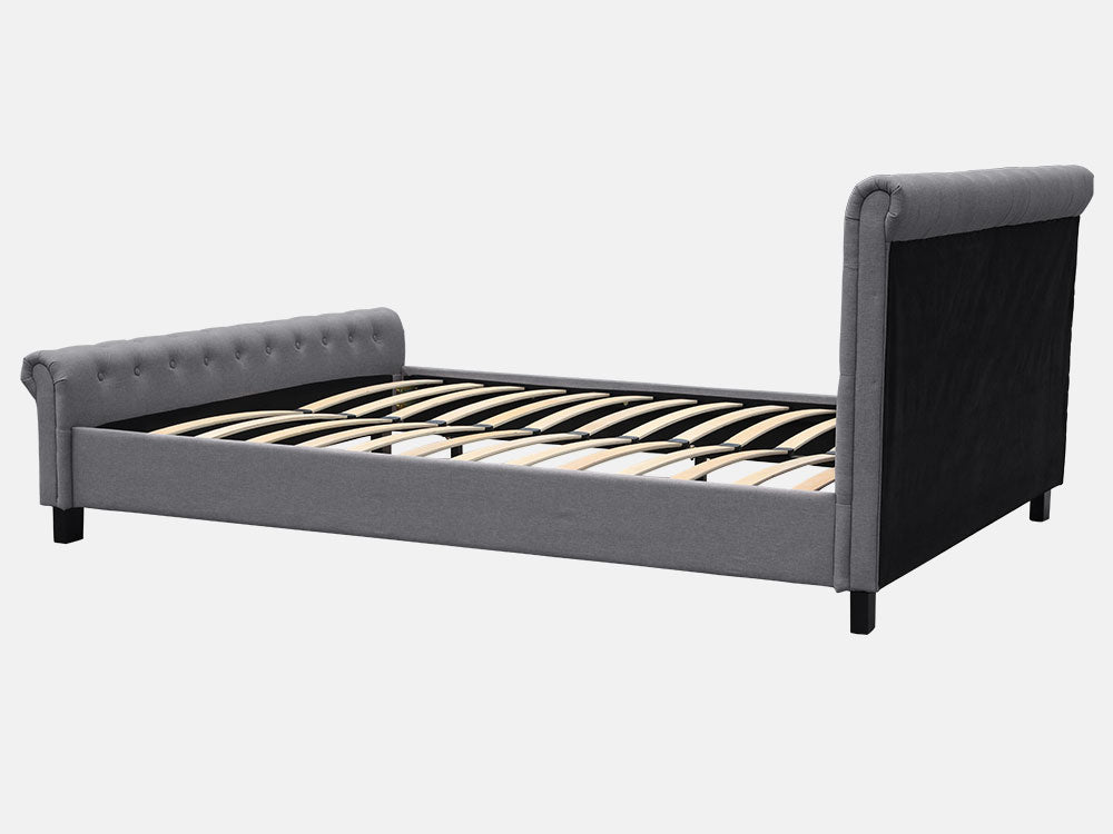 Treasurebox EGMONT King Bed Frame - DARK GREY