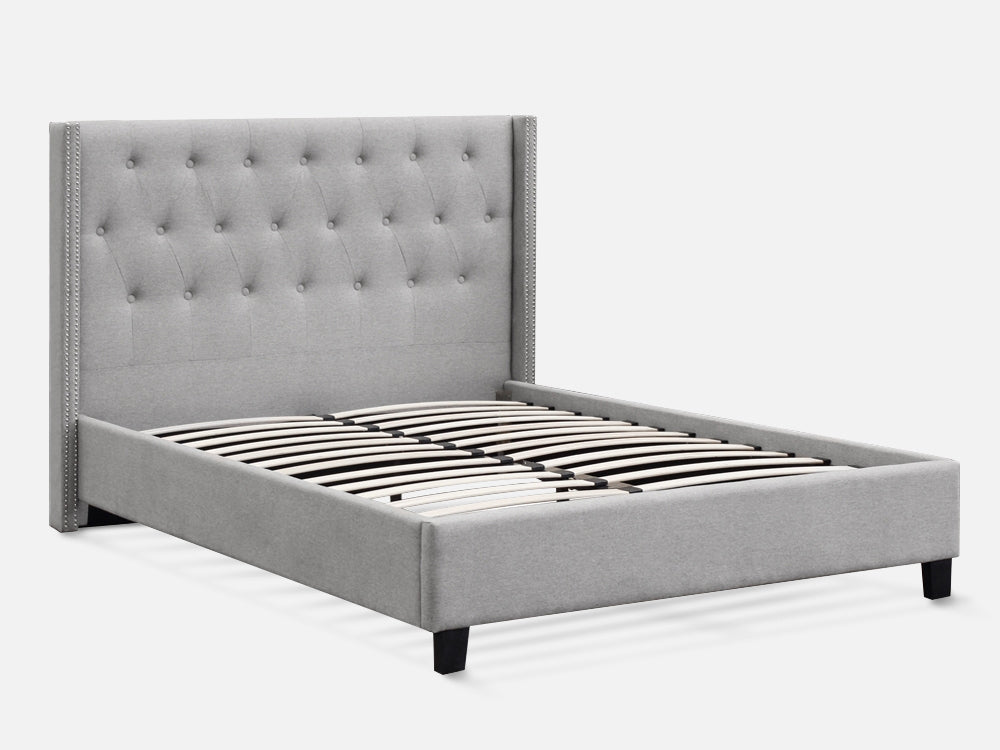 Treasurebox ELBRUS King Bed Frame - LIGHT GREY 21774