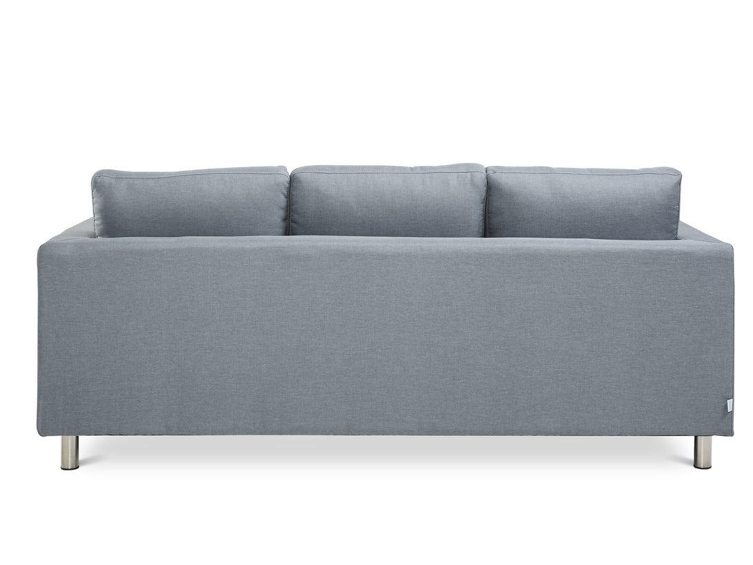 Treasurebox Seattle 3-Seater Fabric Sofa Couch with Chaise - Grey