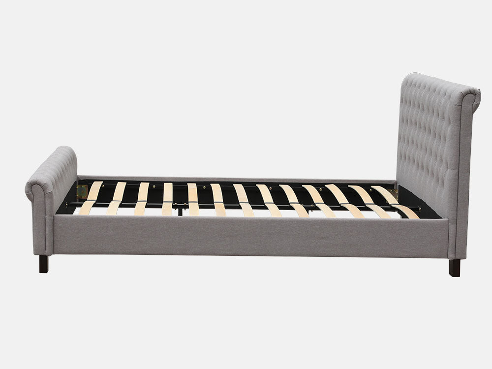 Treasurebox EGMONT Queen Bed Frame - LIGHT GREY