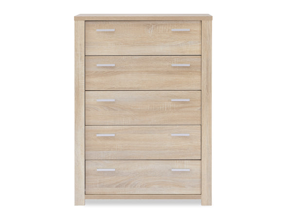 Sagano Tallboy 5 Drawer - Oak