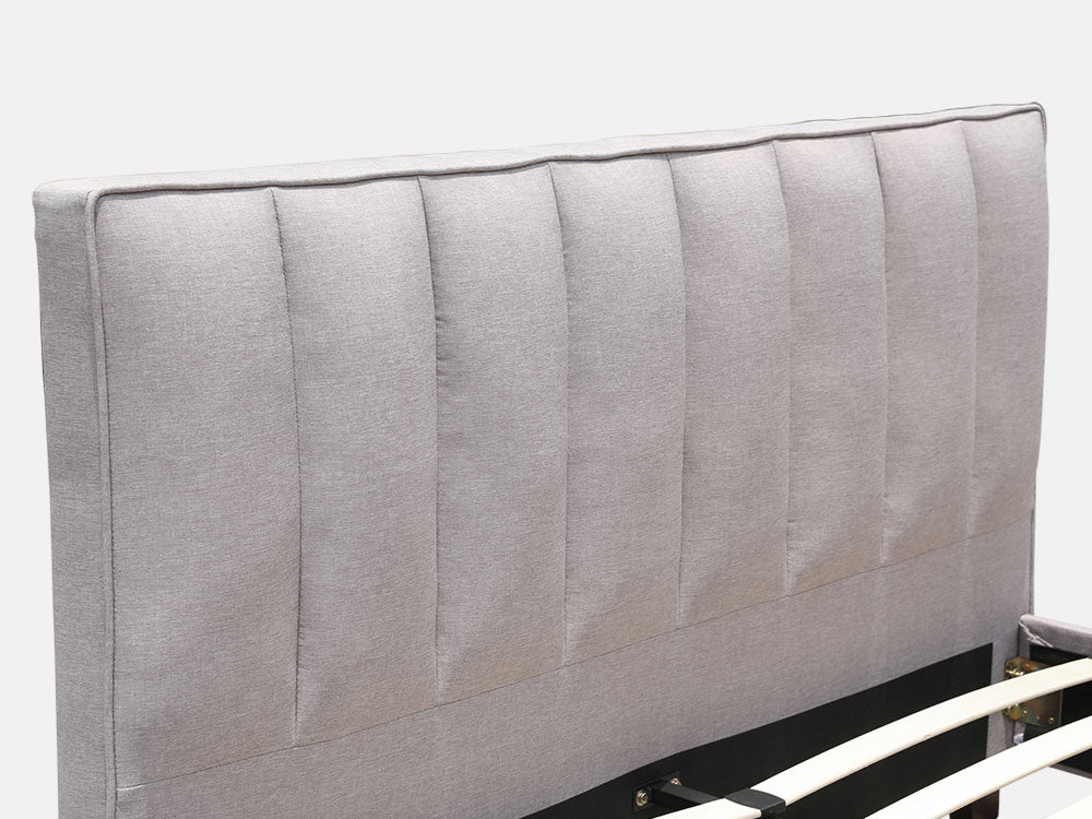 Treasurebox EIGER Queen Bed Frame - LIGHT GREY